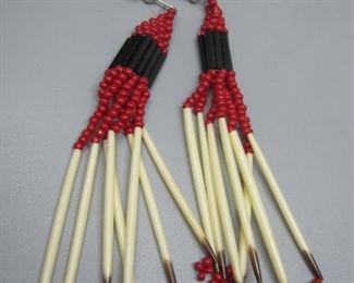 $8.00, Porcupine Quill Earrings 3"