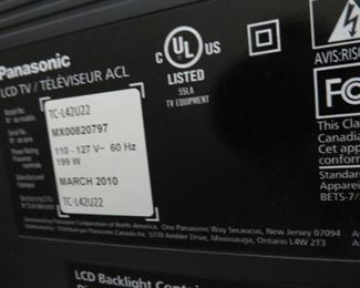 $50.00, 2010 40" panasonic flat screen tv works great