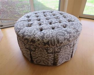 $80.00, Arhaus upholstered seat center table 3' across 18" high