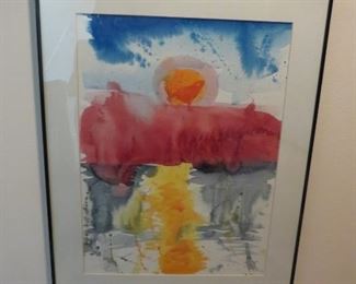 $100.00, Original watercolor by David Estrada "Pentwater Sunset , 20 x 25"