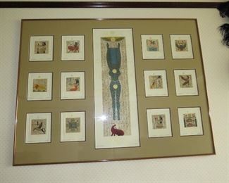 $200.00, J. Fleck, signed, zodiac, 31 x 40"