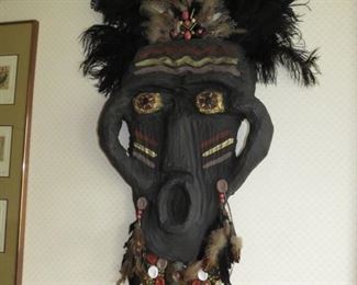 $150.00, Unsigned 36" African mask