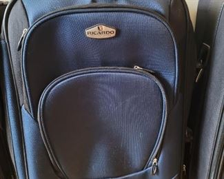 $20.00, Ricardo blue and black suitcase vg condition, 9 x 23 x16
