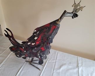 $150.00, Nuts and bolts industrial metal Sculptures by Peterman 22" Rooster