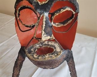 $160.00, MCM Brutalist enameled mask 15" T