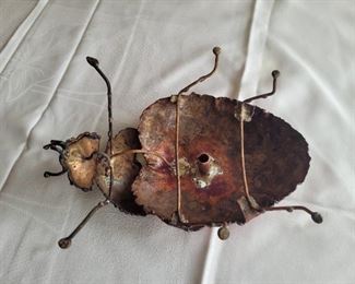 $15.00, metal sculpture lady bug 7"