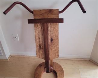 $25.00, Steer wood sculpture signed 16"