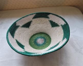 $35.00, African telephone wire bowl 6"