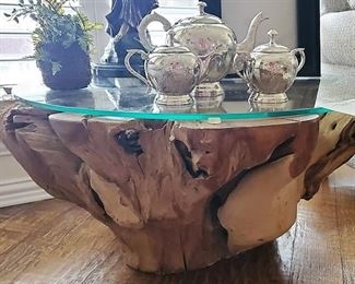 Coffee Table made from base of Tree