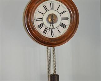 ANTIQUE WALL CLOCK NOTE NOT IN WORKING CONDITION