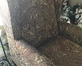 Pushback Recliner with Paisley Print