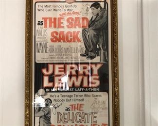 make an offer!!!!!!!!!!!   Jerry Lewis autographed original poster: we sold him all of our inventory from his movies through Paramount