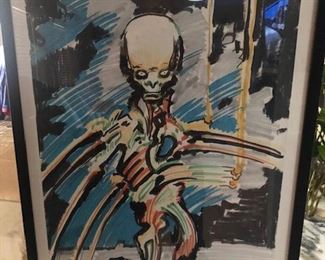 4,500 - 12,000  each/MAKE YOUR OFFER/MUST SELL; original Clive Barker art/framed as displayed in the American Horror Museum at Spookyworld Themepark in Berlin; with COA and other materials