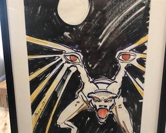 4,500 - 12,000  each/MAKE YOUR OFFER/MUST SELL; original Clive Barker art/framed as displayed in the American Horror Museum at Spookyworld Themepark in Berlin; with COA and other materials