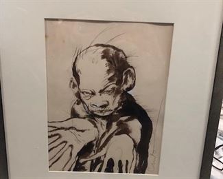 4,500 - 12,000  each/MAKE YOUR OFFER/MUST SELL; original Clive Barker art/framed as displayed in the American Horror Museum at Spookyworld Themepark in Berlin; with COA and other materials