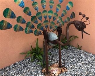make an offer;  outdoor peacock that nods in the wind!