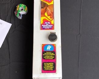 240.00 or best offer for this 70s condom machine used in music video here at this location!