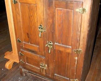 Antique Oak Ice Box, Needs a little TLC, but can be left as is