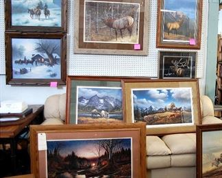Just some of the many prints, paintings, artist's proofs in the sale!  Too many to list or show!