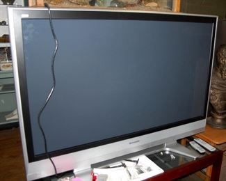 55 Inch Panasonic TV with stand and DVD Player