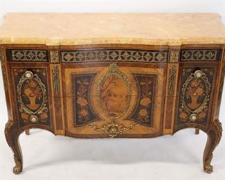 Inlaid & Marbletop Commode