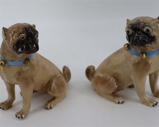  Dresden Porcelain Pug Dogs