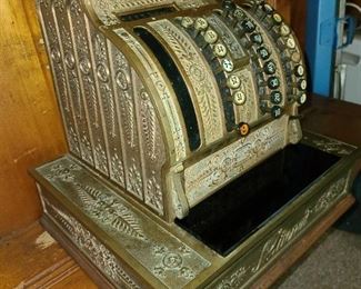 ORIGINAL Brass Cash Register Manufactured By The National Cash Register Co.