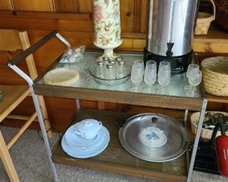 Vintage Electrified Tea Cart