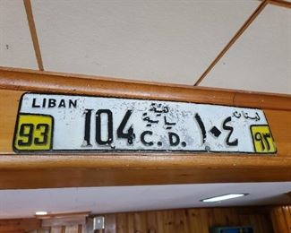 Lebanon License Plate