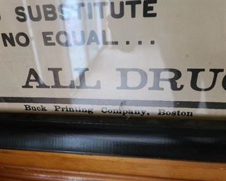 Tuttle's Horse Elixir Framed Poster Circa 1920s