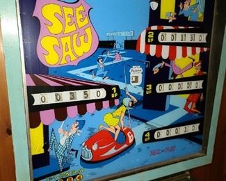 ORIGINAL Bally See Saw Pinball Machine (Wiring Intact With Original Key!)