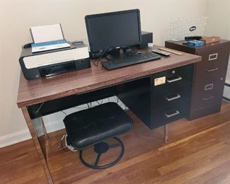 Desk & Filing Cabinet
