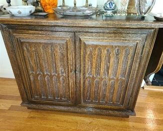 Bar Cart/Rolling Cabinet W/ 2 Leaves