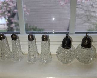 Crystal Salt & Pepper Shakers