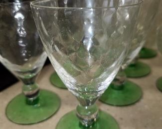 Assorted Green Depression Glass