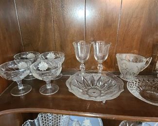 Crystal, Cut Glass, And Clear Stemware