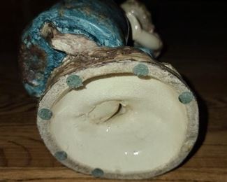 ANTIQUE HANDMADE FIGURINE - 1830S (PART POTTERY, PART CERAMIC, & HAND FIRED)