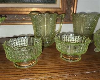 Yellow Vaseline Glass Collection