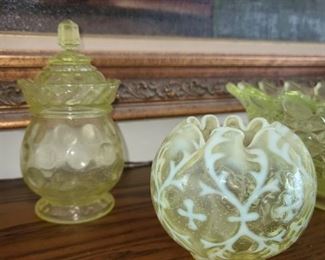 Yellow Vaseline Glass Collection