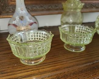 Yellow Vaseline Glass Collection