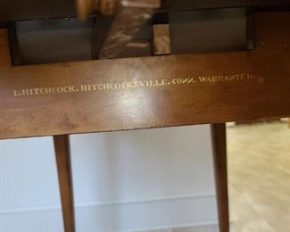 L. Hitchcock Hitchcockville Furniture Wooden Table W/ 2 Drop Leaves