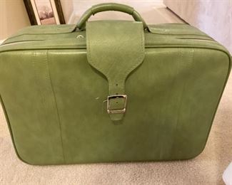 Vintage 1978 Samsonite Lime Green Suitcase with Keys