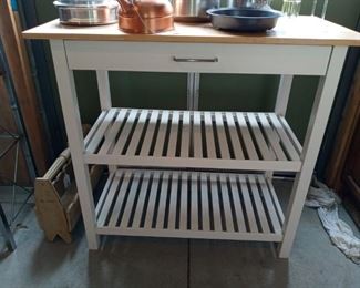 White/Natural Kitchen Stand