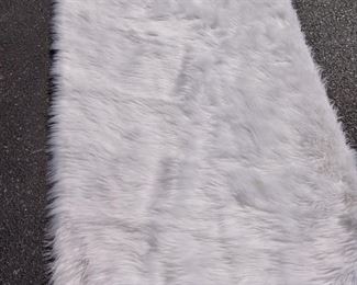 White fur rug