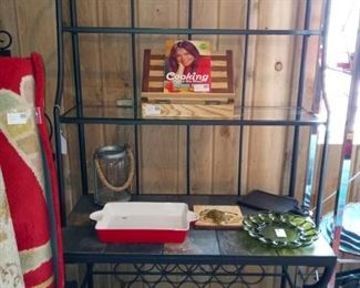 Slate top bakers rack