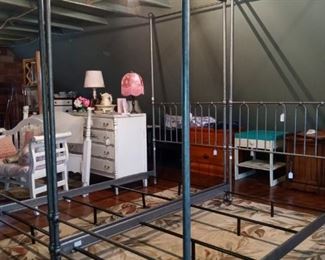 Pair of twin metal bed frames