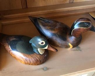 Hand-carved, signed decoys