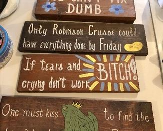 Hand-painted signs