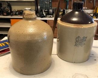Vintage crocks and jugs
