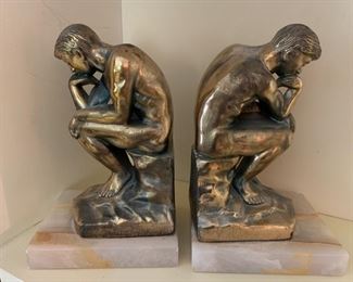 "Thinker" Bookends